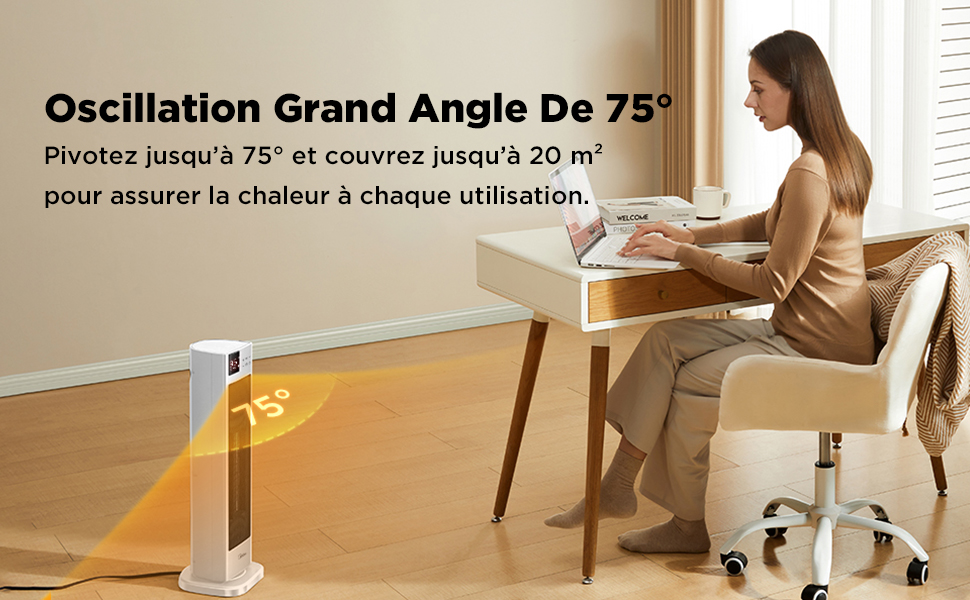 Radiateur Soufflant Oscillation De 75°