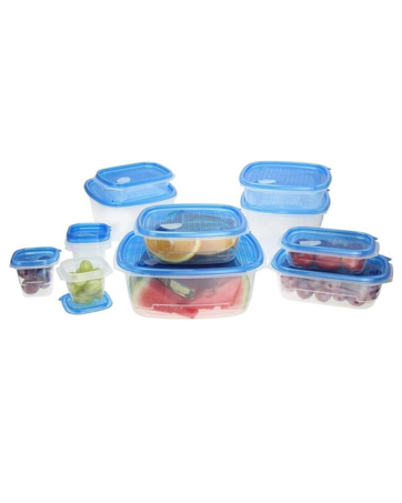 Lot de 12 récipients en plastique