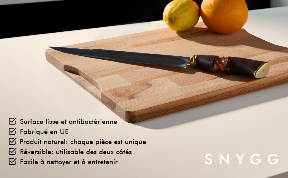 planche 38x28x2, planche a decouper, epaisse, planche en bois, hetre, cuisine, planche è découper