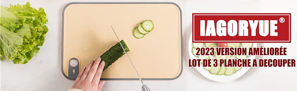IAGORYUE  grande planche à découper en plastique de cuisine: Grand cadeau