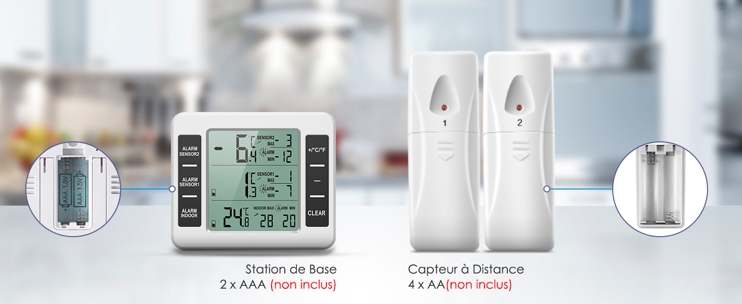 Thermometre Réfrigérateur Connecté pour Maison