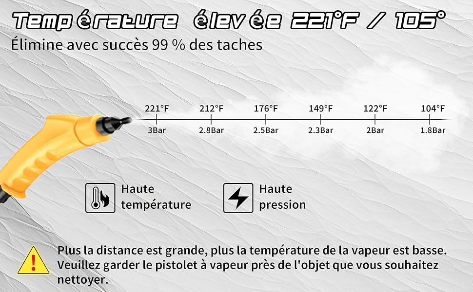 Nettoyeur Vapeur à Main Puissant