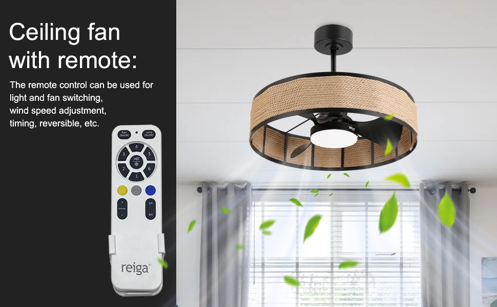 ceiling fan with light and remote