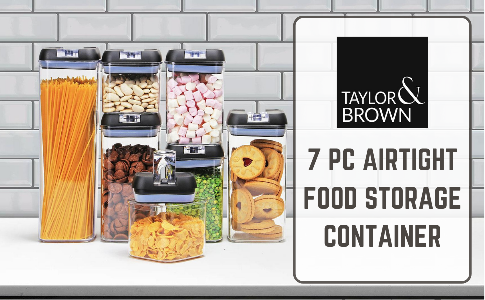 Taylor & Brown Lot de 7 boîtes hermétiques pour aliments