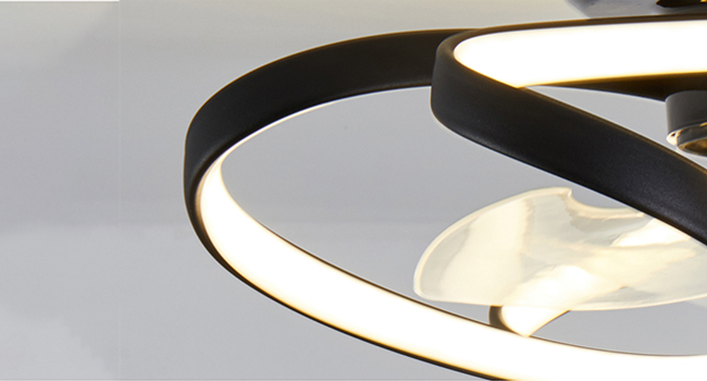 Moderne Ventilateur Plafonnier LED Dimmable Chambre avec Reversible DC Moteur