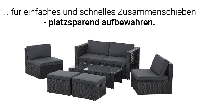 Mobilier de jardin en rotin pour économiser de l'espace