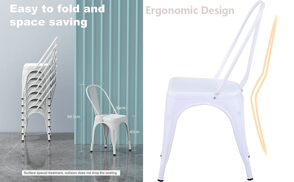 lot de 4 chaises industrielles