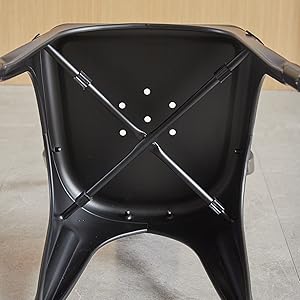 chaise industrielle en métal