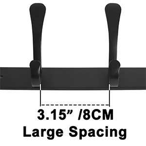 the width of 2 hooks, 3.15'' large spacing