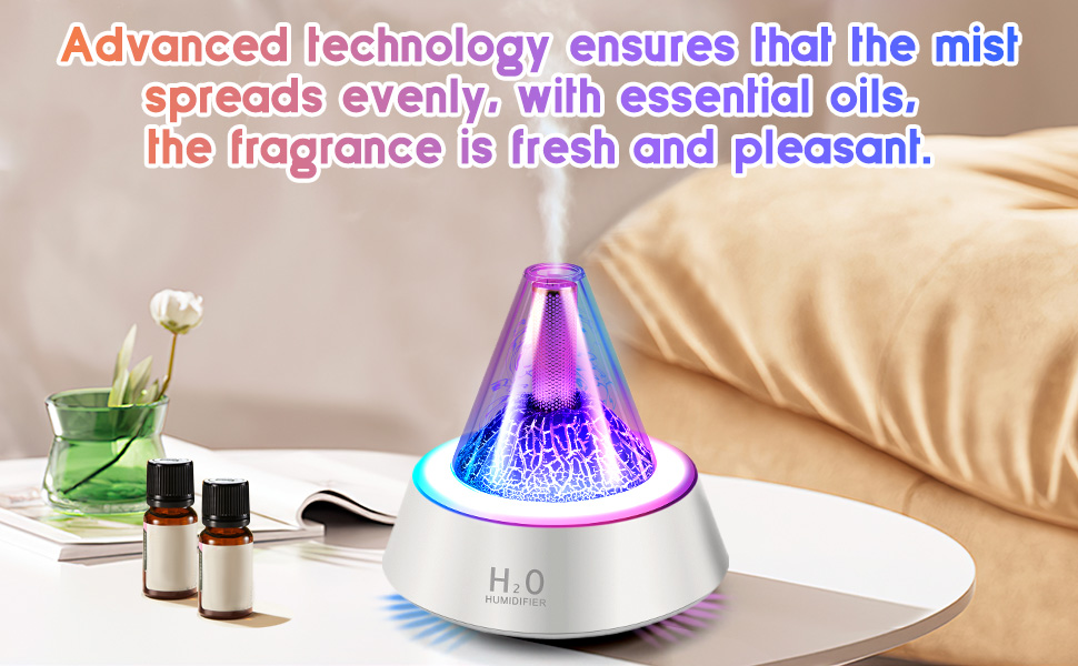 Diffuseur d'arômes de flammes mini cheminée humidificateur d'air