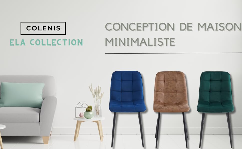 lot de chaise salle a manger blanche et bois à design fauteuil scandinave tissu simili cuir chaises