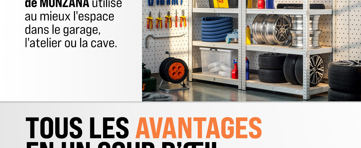 Etagere rangement etagere etagere garage etagere charge lourde rangement garage étagère metallique 
