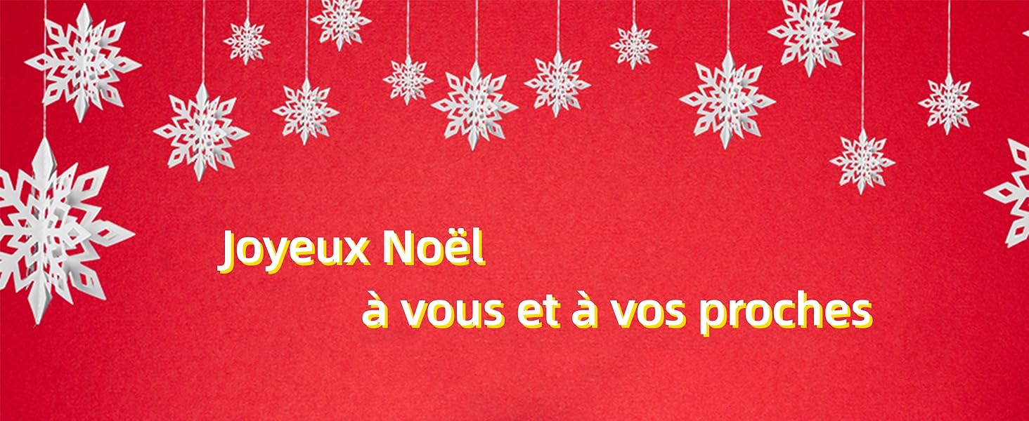  Décoration de Noël en Flocons de Neige Suspendus