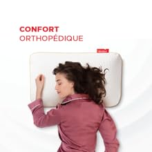 Women sleeping on pillow, orthopedic comfort sentence, on white background