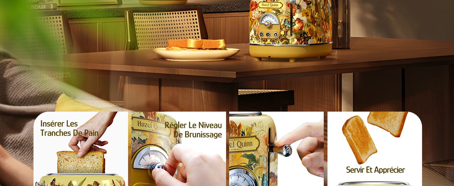 floral printed 2-slice toaster