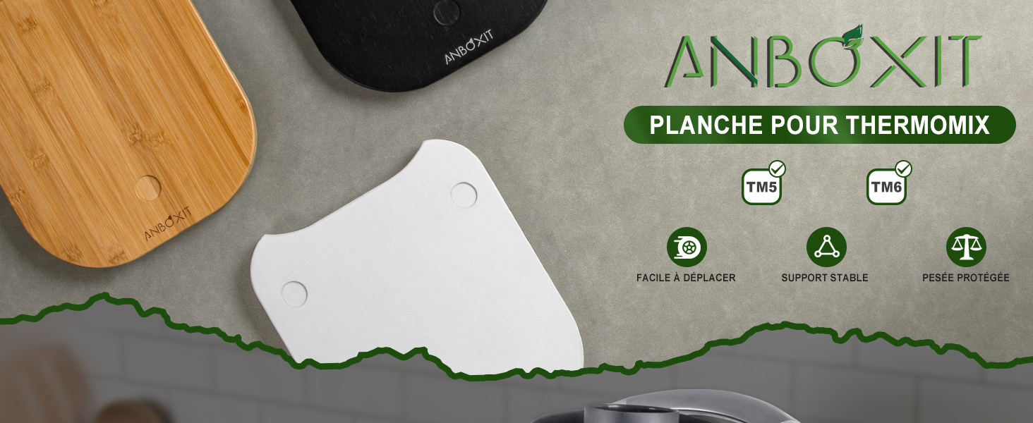  ANBOXIT Planche Coulissante pour Thermomix TM6/TM5, Planche Support pour Thermomix