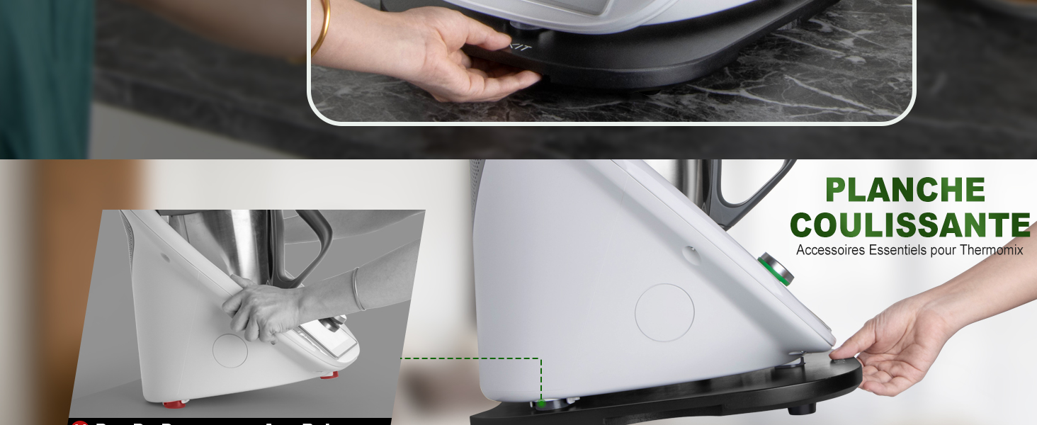  ANBOXIT Planche Coulissante pour Thermomix TM6/TM5, Planche Support pour Thermomix