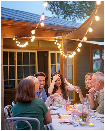 Lumières festons commerciales d'extérieur pour l'extérieur - Lumières de jardin - Alimentées sur secteur