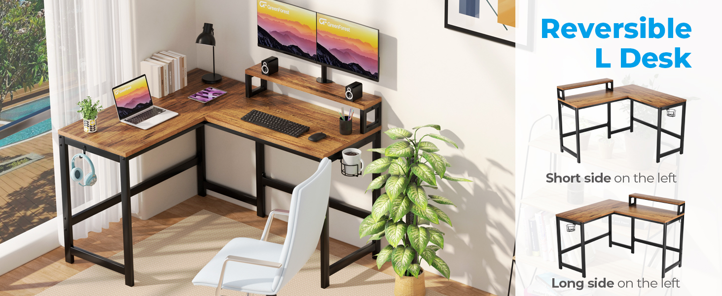 Reversible L Desk