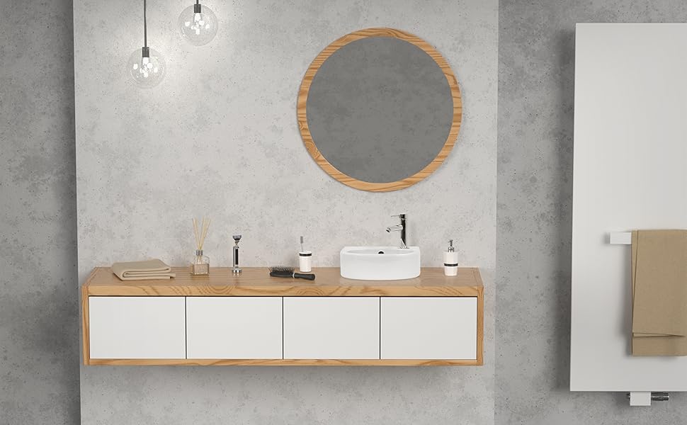 Lavabo en céramique blanc 335 x 255 x 130 mm forme arrondie design classique lave-mains suspendu