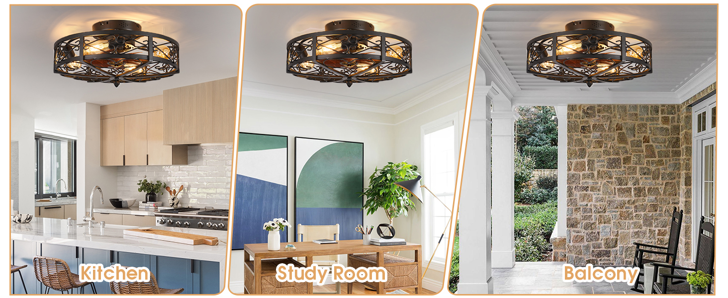 Ventilateur de Luminaire pour Salon Restaurant Chambre