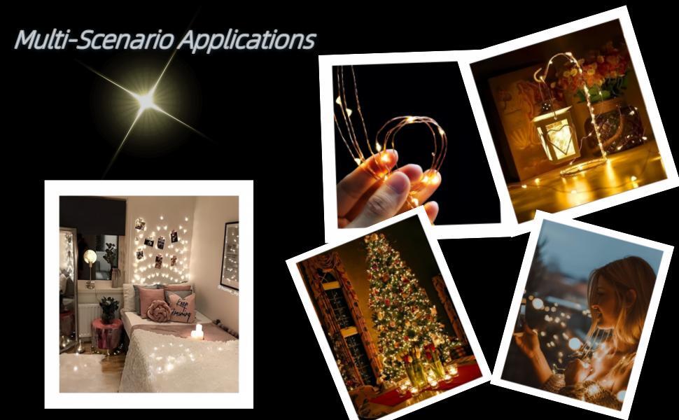 Guirlande lumineuse à pince photo 120 LED