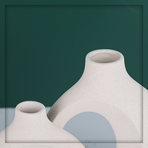 Ensemble de deux vases en céramique, vases décoratifs de style bohème
