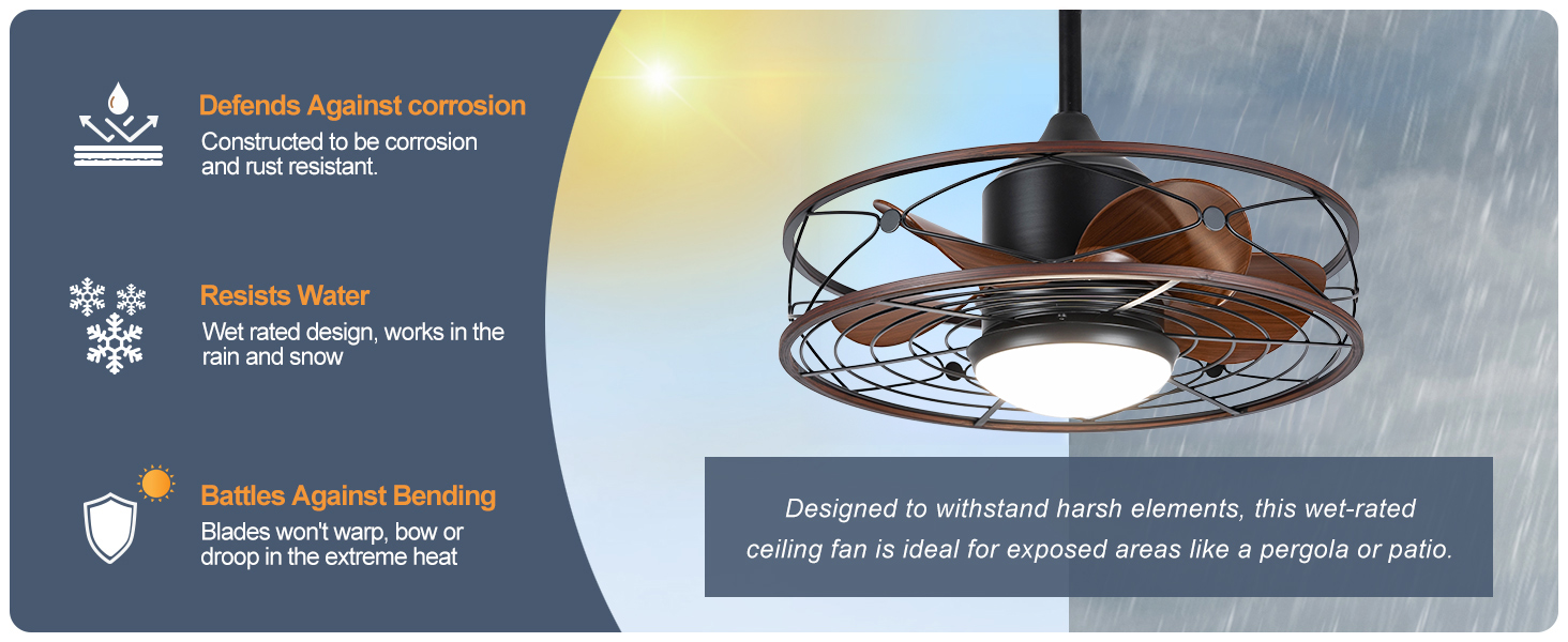 IP65 Etanche Ventilateur de Plafond