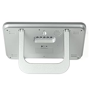 Dos Argenté avec Sorties Son Trépied Accroche Murale et Boutons de Réglage - Grand Écran LCD
