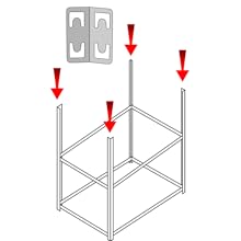 clips à fixer sur etagere métallique noire 