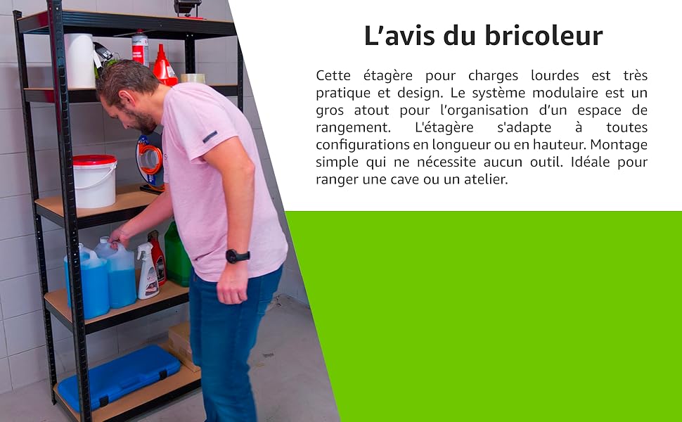 Avis du bricoleuur sur l'étagère noire en métal 