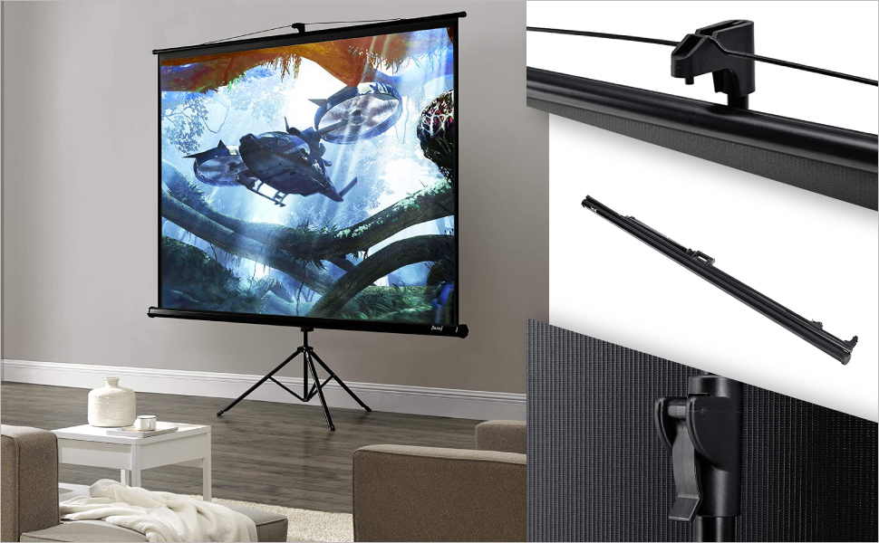 écran de projection portable support trépied réglable home cinéma cinéma maison salon chambre noir