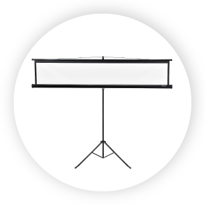 écran de projection portable support trépied réglable home cinéma cinéma maison salon blanc noir