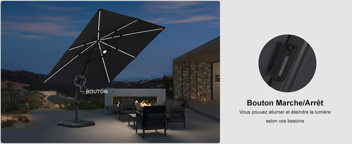 parasol déporté