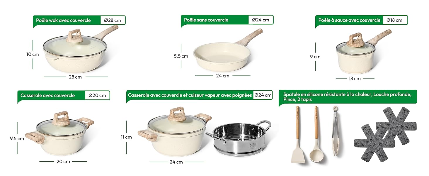 casserole induction ustensiles de cuisine faitout tencere takimi marmite poêle wok