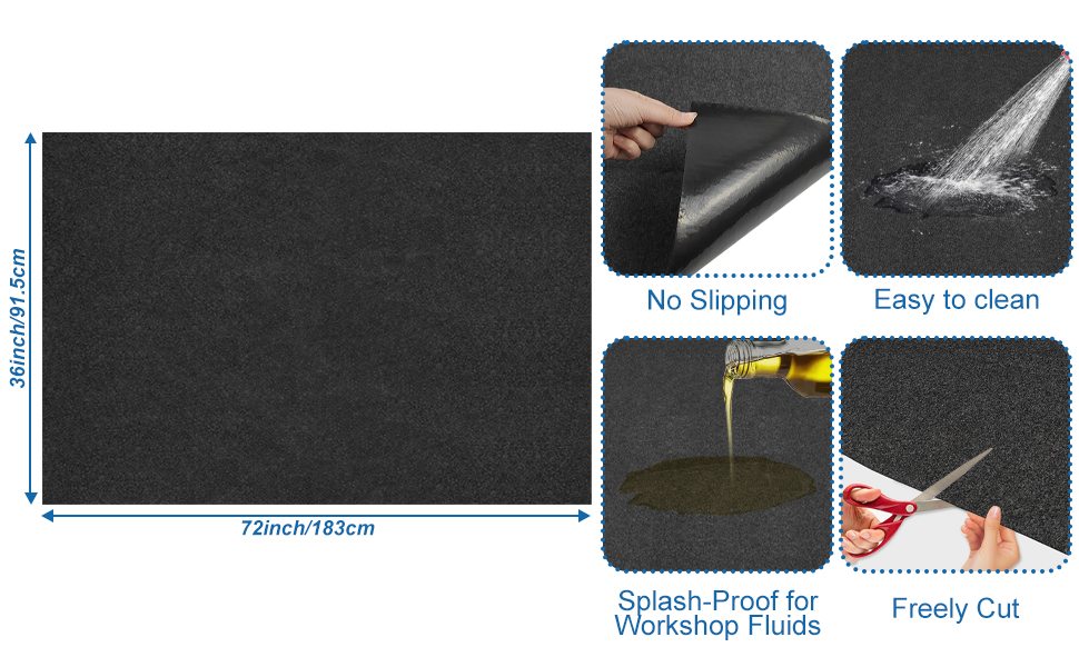  Tapis anti-éclaboussures pour vidange d'huile