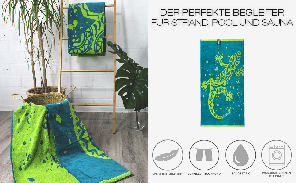Serviette de plage Gecko