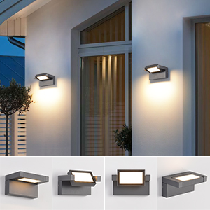 Murals Imperméable IP65,Décorative Mur Lampe avec Panneau Rotatif pour Couloir Entrée Jardin