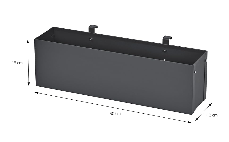 ML-Design Blumenkasten Mülltonnenverkleidung Balkon Metall Pflanzkasten Balkonkasten Geländerkasten