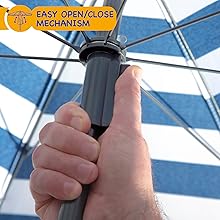 Facile à installer - Parasol de plage