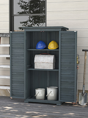 bri de jardin en bois imperméable étanche facile à monter assembler double porte grand espace de ra