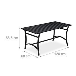 Metal garden table.