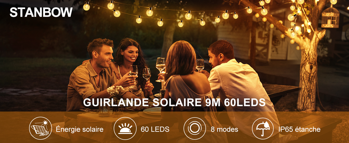 guirlande solaire exterieur