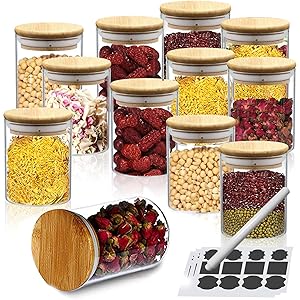 Bocaux de rangement en verre