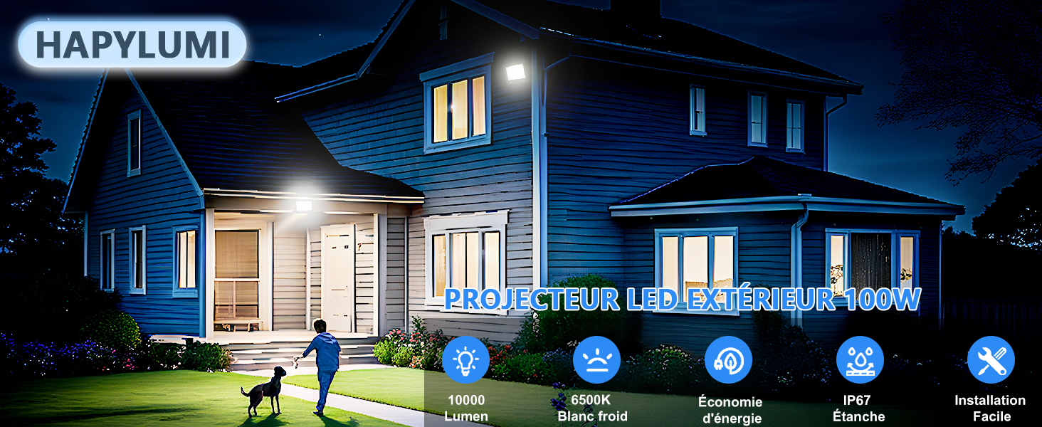 Projecteur LED Exterieur 100W