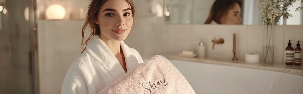 serviette éponge personnalisable