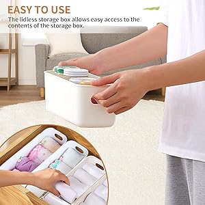Boîte de rangement en plastique blanc