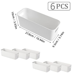 Boîte de rangement en plastique blanc