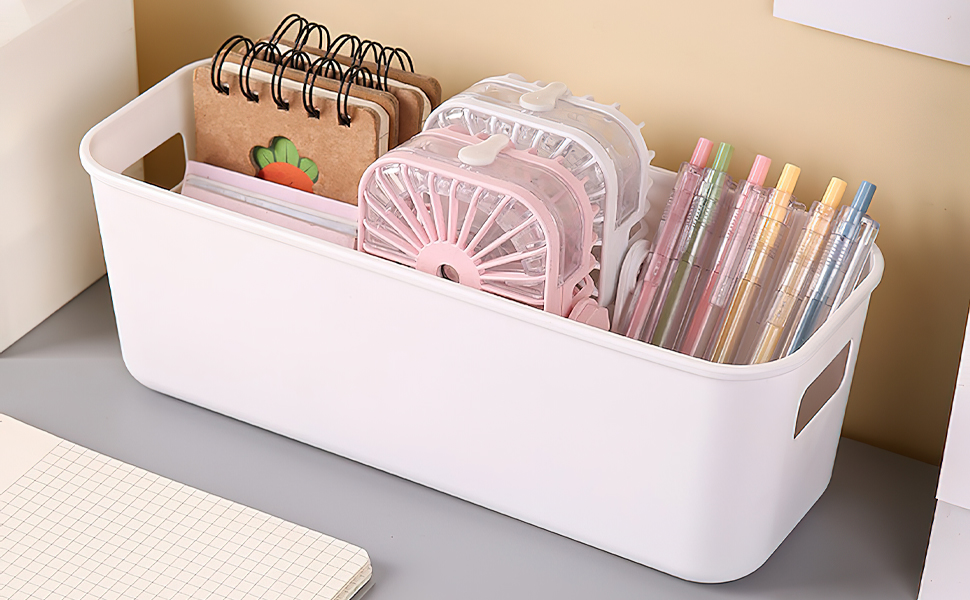 Boîte de rangement en plastique blanc