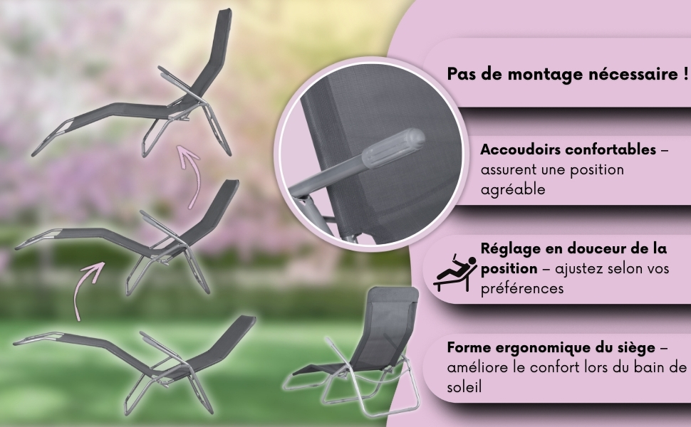 chaise de jardin zéro gravité balance pliable confortable pour terrasse extérieur relaxation